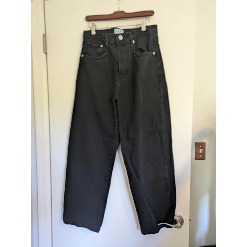 FRAME Extra Long Barrel Straight in Film NoirSize 30 Black Horseshoe - Picture 4 of 12